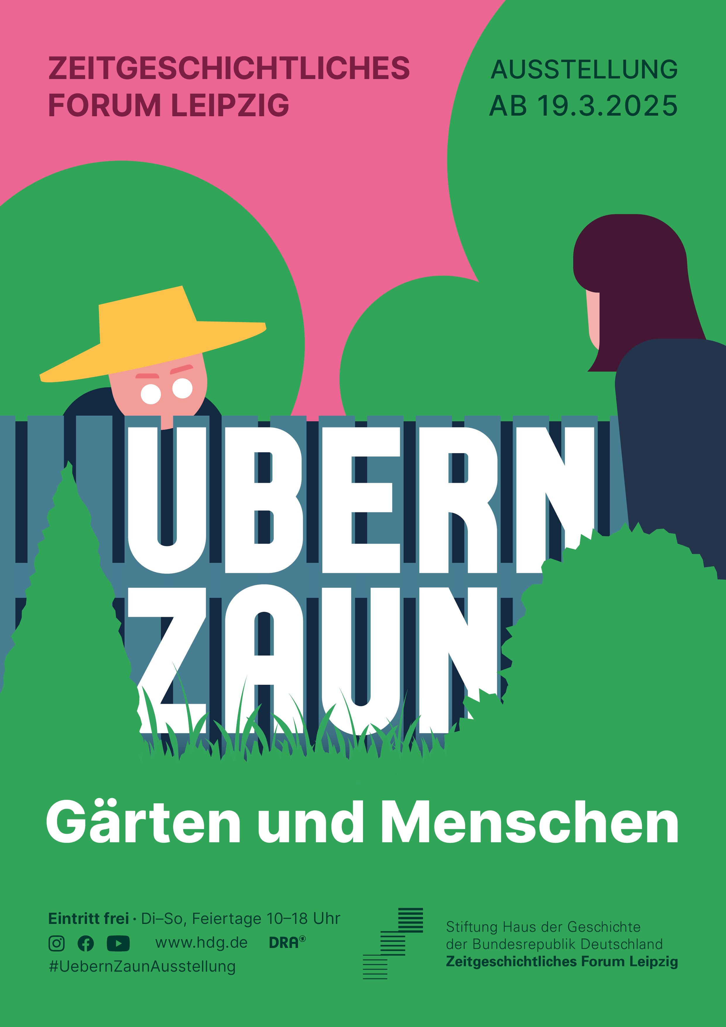 Ausstellungsplakat „Übern Zaun – Gärten und Menschen"